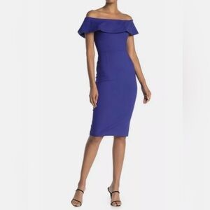 Love By Design Royal Blue One-Shoulder Dress